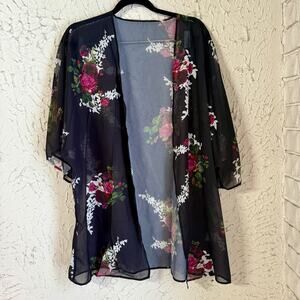 Floral Sheer Kimono Cardigan